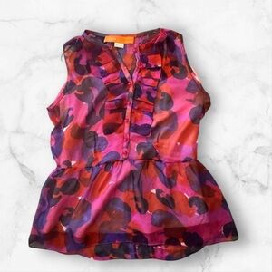 Cynthia Steffe Pink and Purple Sleeveless Top